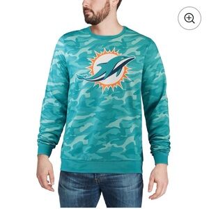 Men's Aqua Miami Dolphins Camo Sweater